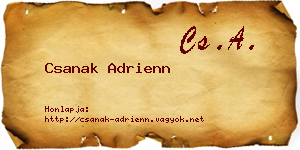 Csanak Adrienn névjegykártya